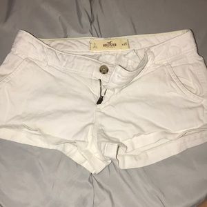 Hollister low rise white shorts